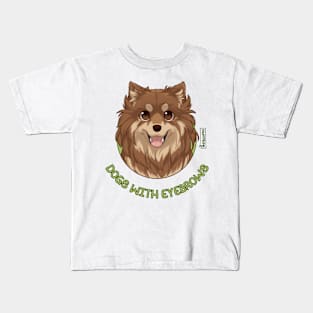 Dogs with eyebrows - Finnish Lapphund Kids T-Shirt